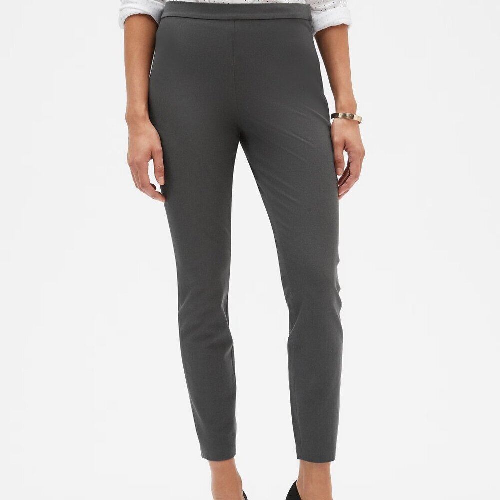 Banana Republic Pull on DEVON PANTS Gray 4 Long